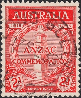 Австралия 1935 год . 20-я годовщина высадки в Галлиполи . Каталог 0,50 €.